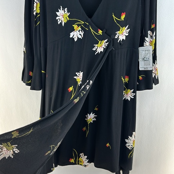 NWT Free People Floral Wrap Mini Dress - Picture 5 of 11